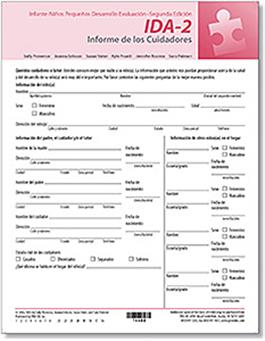 IDA-2 Parent Report Forms–Spanish (25) - IDA IDA-2 Manual Form Kit for Infants and Toddlers