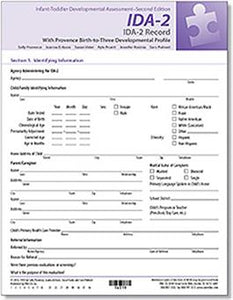 IDA-2 Record Forms – English (25) - IDA IDA-2 Manual Form Kit for Infants and Toddlers